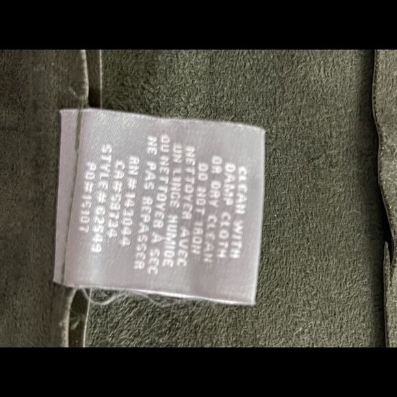 𝅺VEGAN Leather Olive  Jacket - Picture 5 of 10